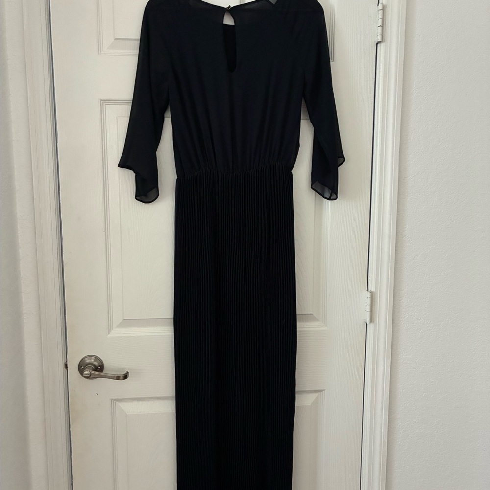 Tru Trussardi Black Pleated Maxi Dress